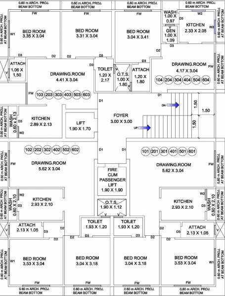 A Cluster Plan from 1st to 6th Floor divine-square A Cluster Plan from 1st to 6th Floor