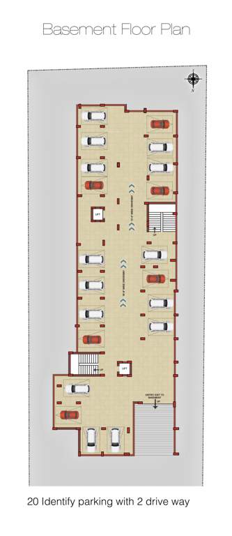  saubhagya enclave Saubhagya Enclave Cluster Plan for basment Floor