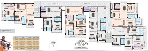  tejprabha-residency Tejprabha Residency Cluster Plan from 1st to 6th Floor