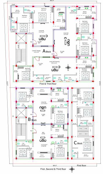  blossom Blossom Cluster Plan from 1st to 3rd Floor