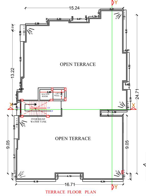  bishundeo sarswati apartment Bishundeo Sarswati Apartment Cluster Plan for Terrace Floor