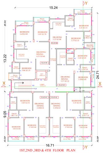  bishundeo-sarswati-apartment Bishundeo Sarswati Apartment Cluster Plan from 1st to 4th Floor