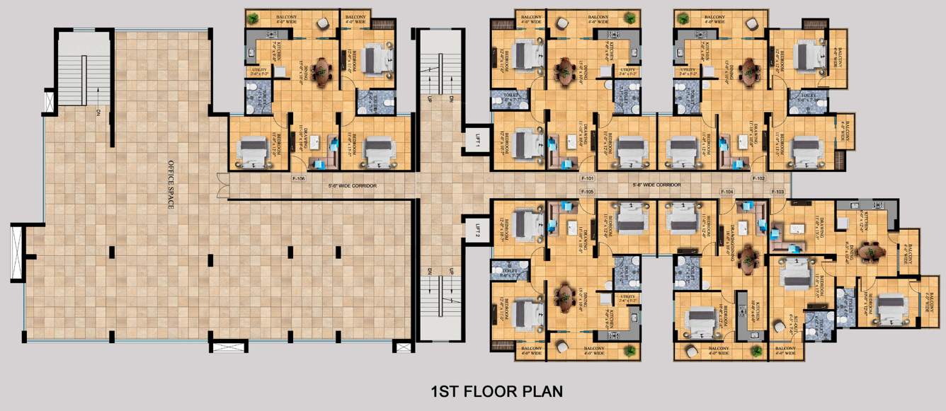 sushila griham heights Sushila Griham Heights Cluster Plan for 1st Floor