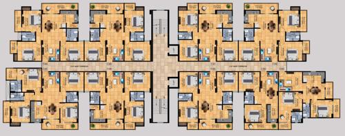  sushila-griham-heights Sushila Griham Heights Cluster Plan from 2nd to 8th Floor