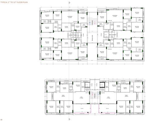 akshar-swarnsrushti Tower A Cluster Plan from 2nd to 10th Floor