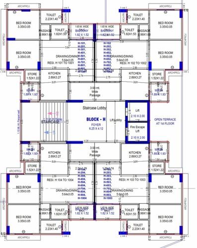 BLOCK H Cluster Plan from 1st to 10th Floor shivalik-velenza BLOCK H Cluster Plan from 1st to 10th Floor