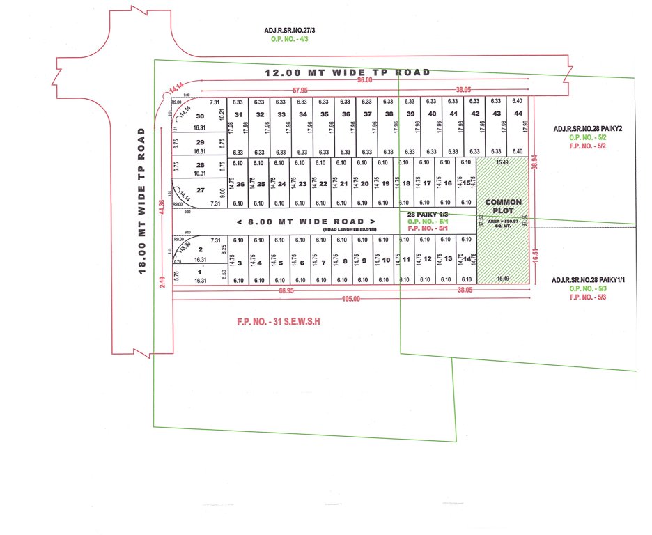  apple villa residency Layout Plan