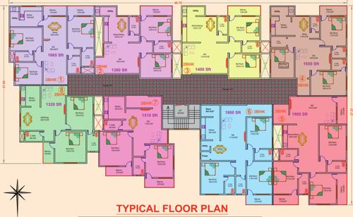  red-stone-enclave Red Stone Enclave Cluster Plan from 1st to 5th Floor