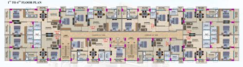  shivpujan-enclave-apartment Shivpujan Enclave Apartment Cluster Plan from 1st to 4th Floor