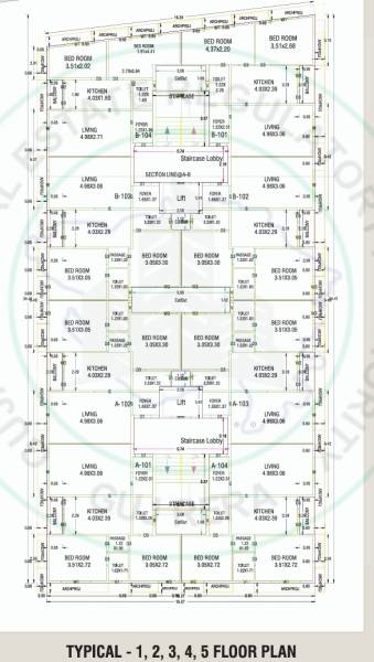 A Cluster Plan from 1st to 5th Floor dwarika-platinum-15 A Cluster Plan from 1st to 5th Floor
