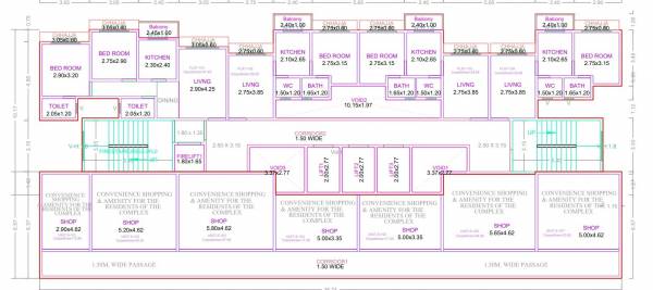  vihang-atharva Wing C Cluster Plan 1st Floor