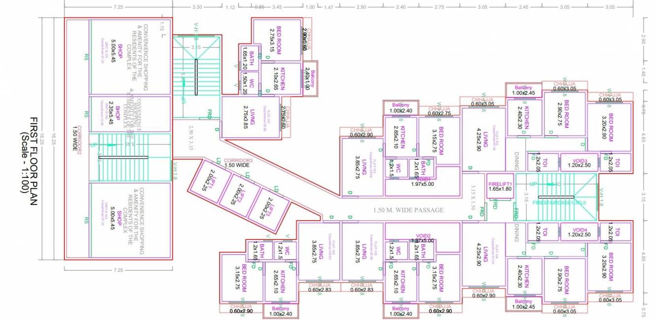  vihang atharva Wing D Cluster Plan 1st Floor