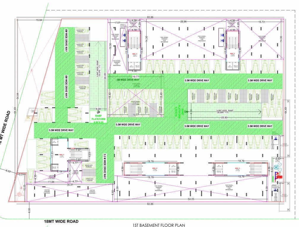  park paradise Tower A Cluster Plan for basement Floor