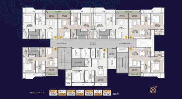  ramdev-avighna-sky Building No 1 Cluster Plan
