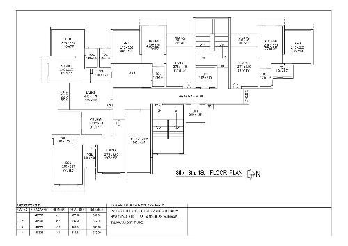  sukrya-heights Sukrya Heights Cluster Plan from 8th to 18th Floor