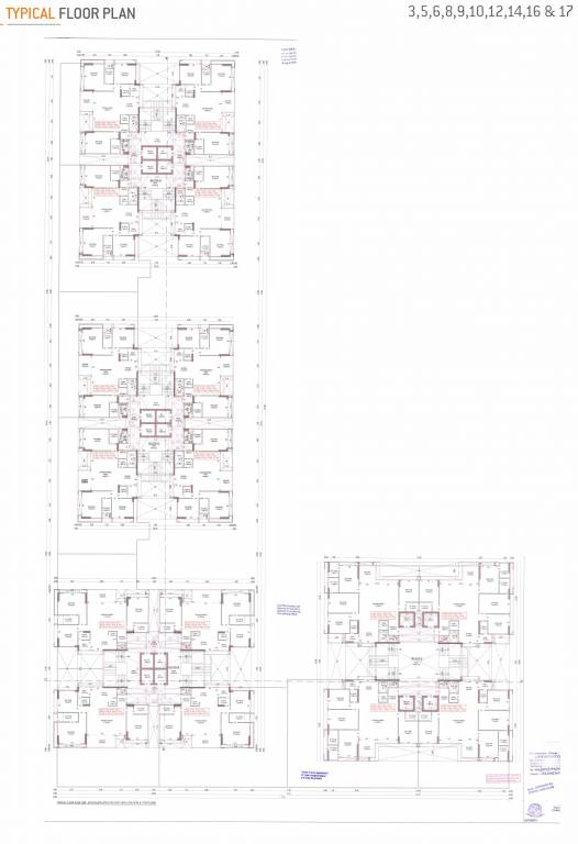  embrace the wind Tower A B C D Cluster Plan from 3rd to 17th Floor