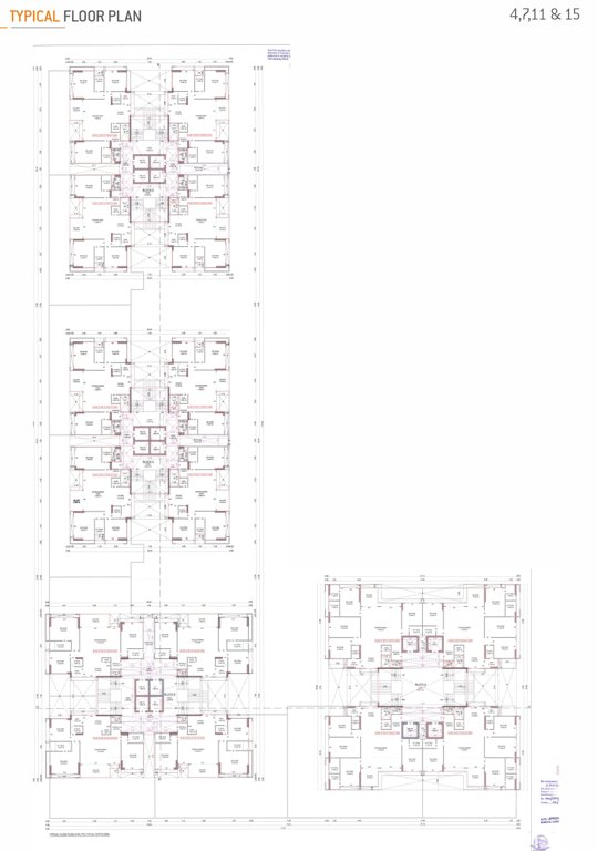  embrace the wind Tower A B C D Cluster Plan from 4th to 17th Floor