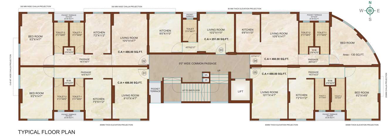  vista Vista Cluster Plan from 1st to 4th Floor