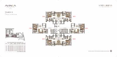  avinea Tower 3 Cluster Plan for Typical Floor