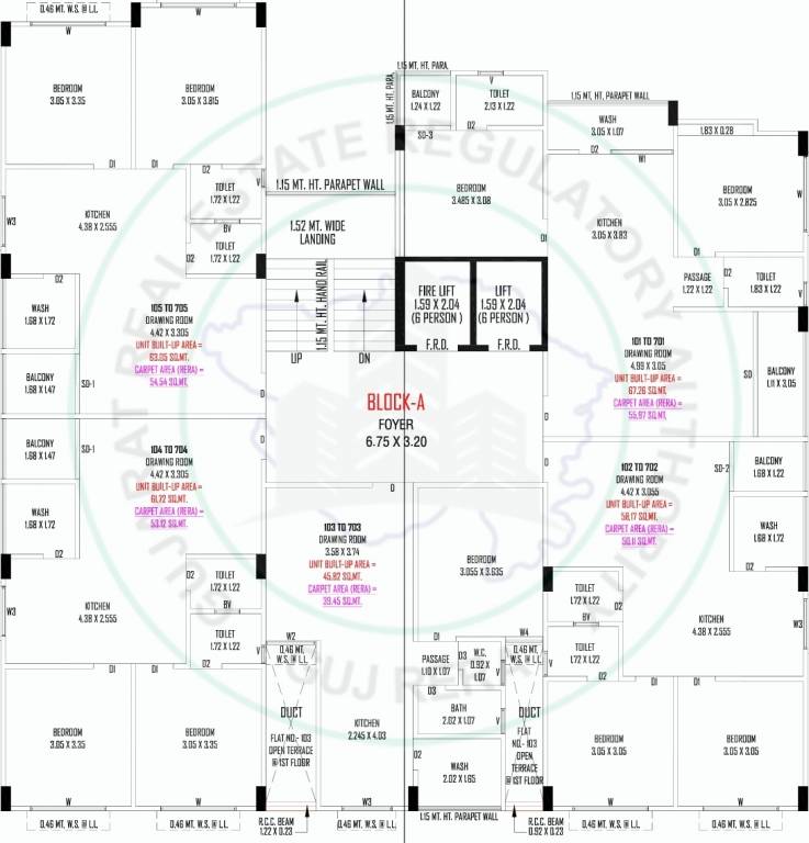 shlok 35 A Cluster Plan from 1st to 7th Floor
