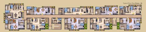  hh-shyama-enclave HH Shyama Enclave Block B Cluster Plan from 1st to 6th Floor