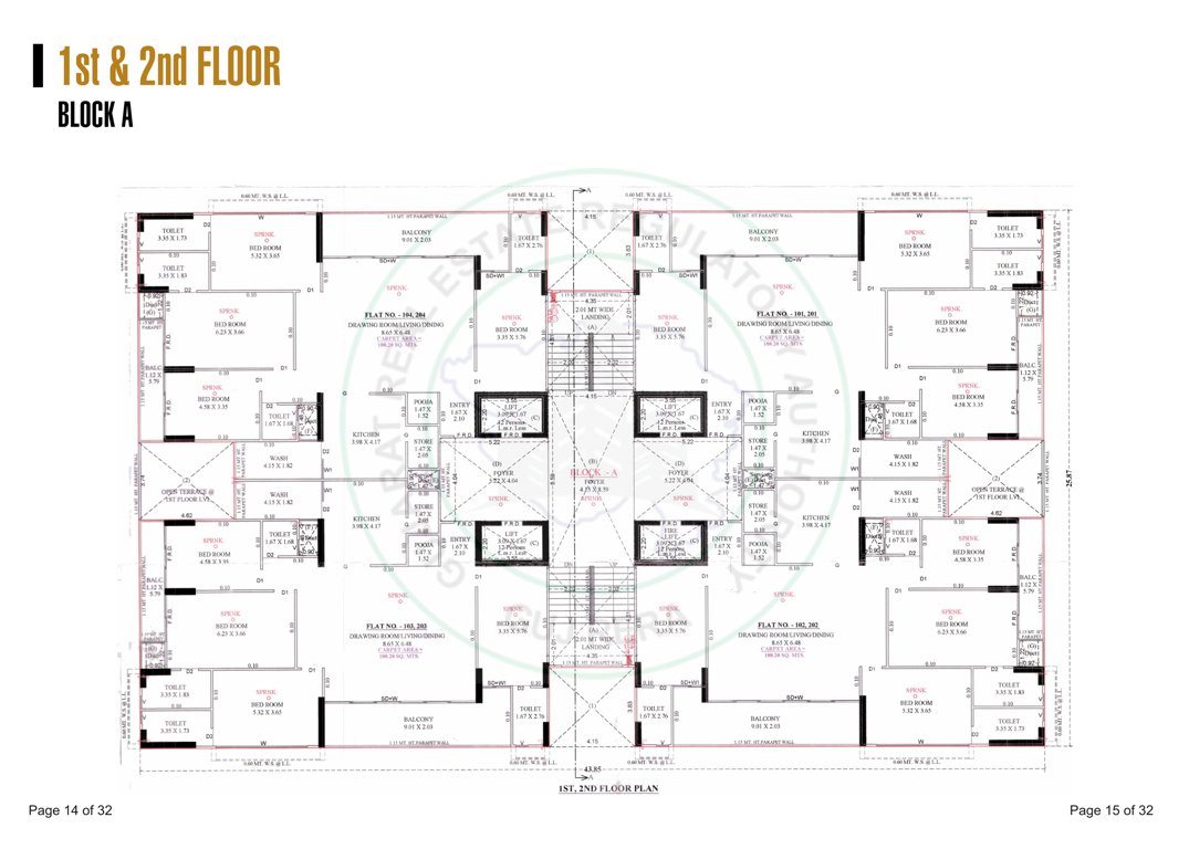  the vatican Block A Cluster Plan from 1st to 2nd Floor
