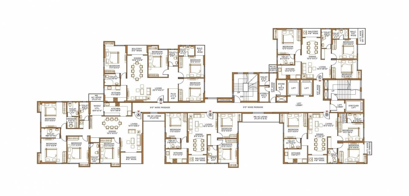 evara Mirania Evara Cluster Plan for 3rd Floor