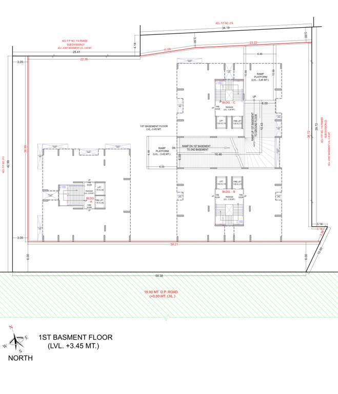  pratishtha hills Tower B Cluster Plan for  Basment