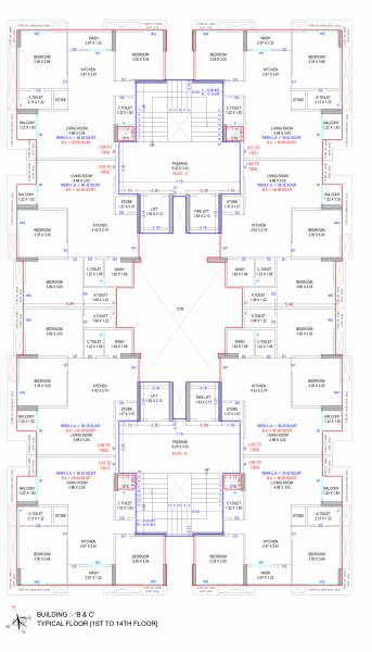 Tower B Cluster Plan from 1st to 14th Floor pratishtha-hills Tower B Cluster Plan from 1st to 14th Floor