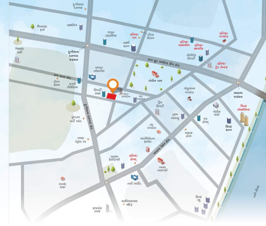  pratishtha hills Location Plan