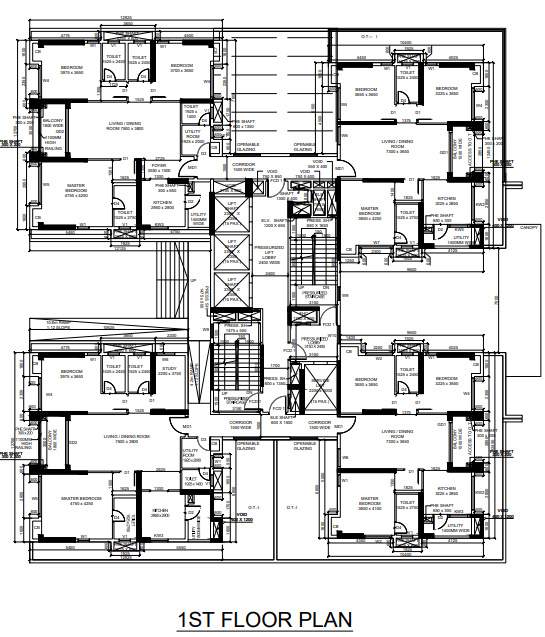  utpalaa the condoville Tower 1 Cluster Plan for 1st Floor