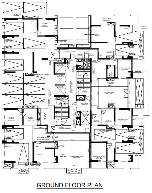  utpalaa the condoville Tower 1 Cluster Plan for ground Floor