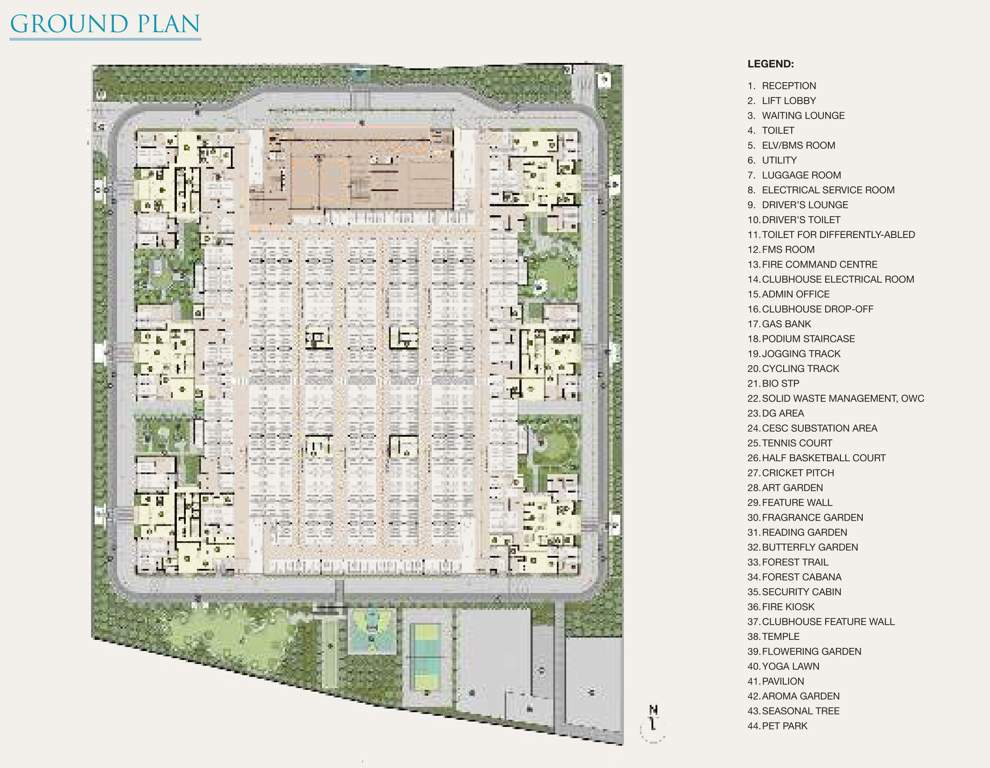  utpalaa the condoville Tower 1 To Tower 6 Cluster Plan For Ground Floor