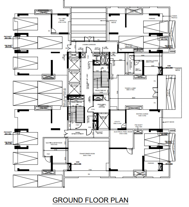  utpalaa the condoville Tower 2 Cluster Plan for ground Floor