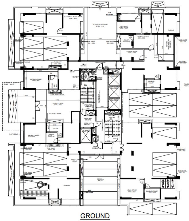  utpalaa the condoville Tower 4 Cluster Plan for ground Floor