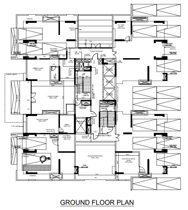  utpalaa the condoville Tower 5 Cluster Plan for ground Floor