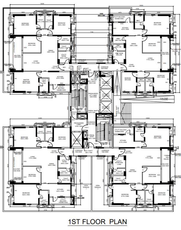  utpalaa the condoville Tower 6 Cluster Plan for 1st Floor