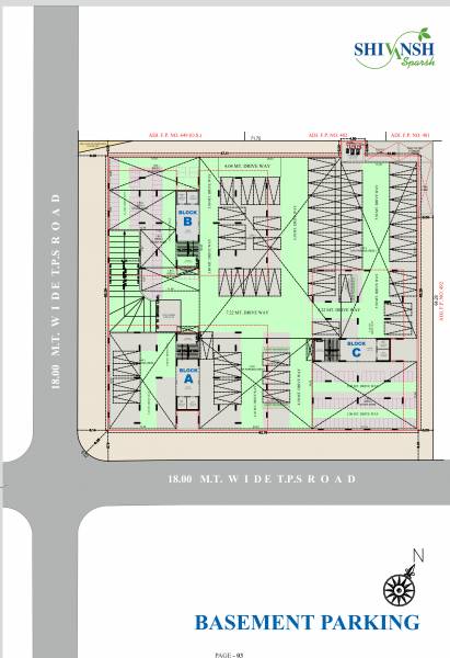  shivansh-sparsh Block A Cluster Plan for Basement Parking Plan