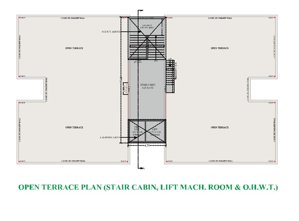  shivansh sparsh Block A Cluster Plan for Terrace Floor