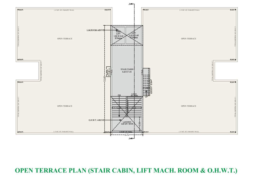  shivansh sparsh Block B Cluster Plan for Terrace Floor