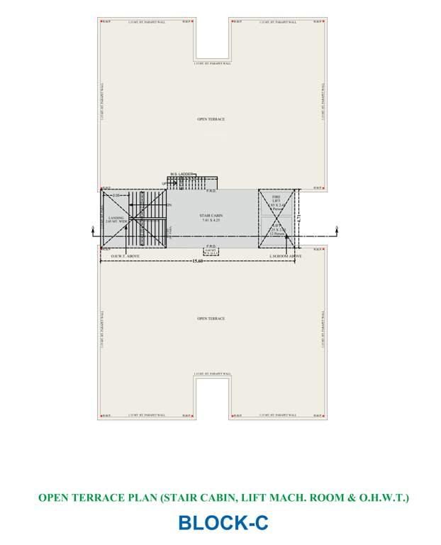 shivansh sparsh Block C Cluster Plan for Terrace Floor