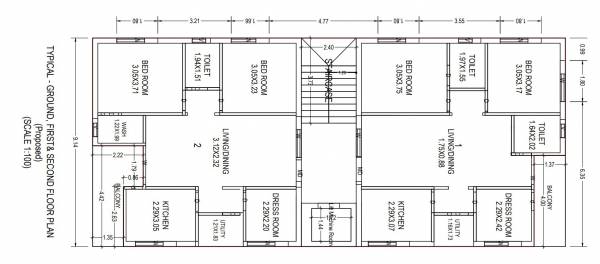  sun-nest Cluster Plan from 1st to 4th Floor