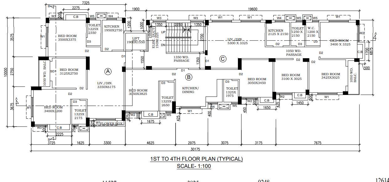  tolly green view Tolly Green View Cluster Plan from 1st to 4th Floor