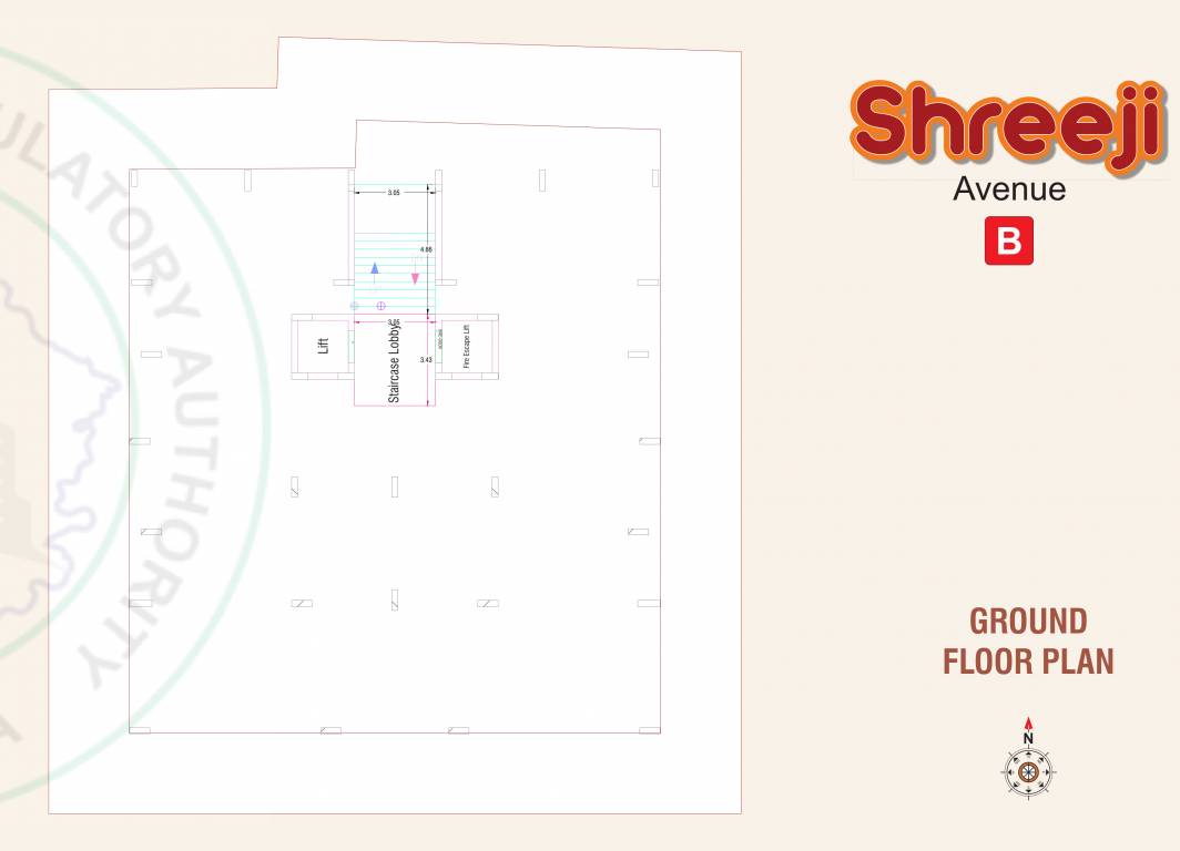 avenue b Shreeji Avenue B Cluster Plan for ground Floor