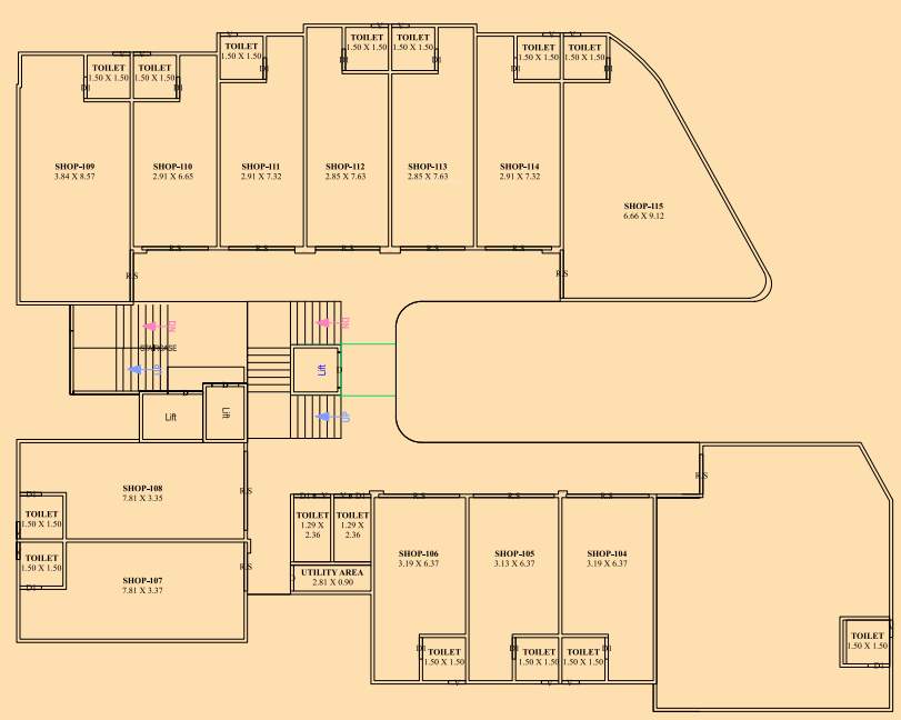  divine city center A 1 Cluster Plan for 1st Floor