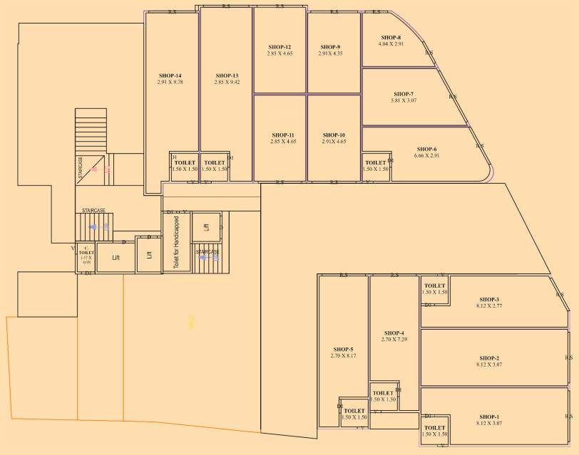  divine city center A 1 Cluster Plan for ground Floor