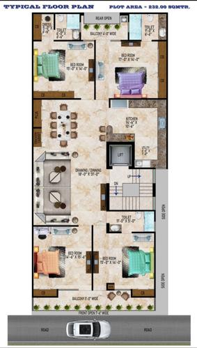 Cluster Plan from 1st to 4th Floor ultra-luxury-flors Cluster Plan from 1st to 4th Floor