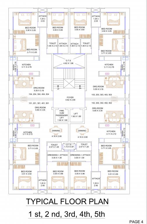  baug e kareem Baug E Kareem Cluster Plan from 1st to 5th Floor