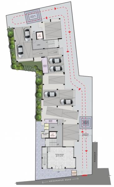  mirage-tower Tower A, Tower B Cluster Plan for ground Floor