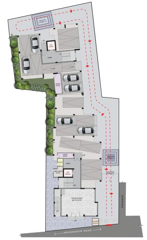  mirage tower Tower A, Tower B Cluster Plan for ground Floor